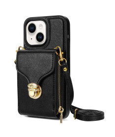 Housse iPhone 13 mini Portefeuille Fermeture Éclair avec Dragonne Modèle 3