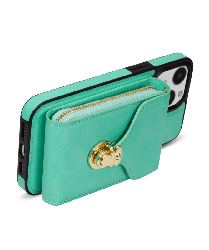 Housse iPhone 13 mini Portefeuille Fermeture Éclair avec Dragonne Modèle 3