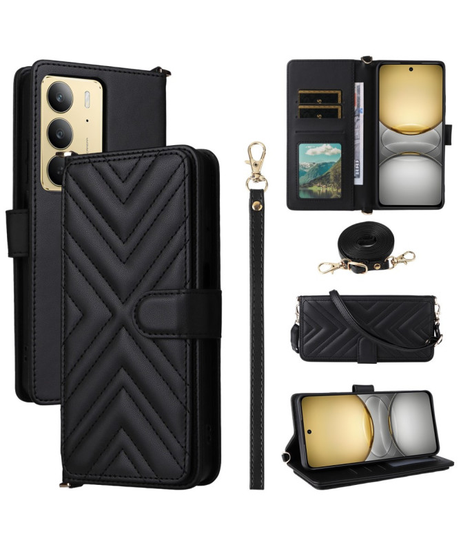 Housse Realme 14x 5G Bandoulière Matelassée