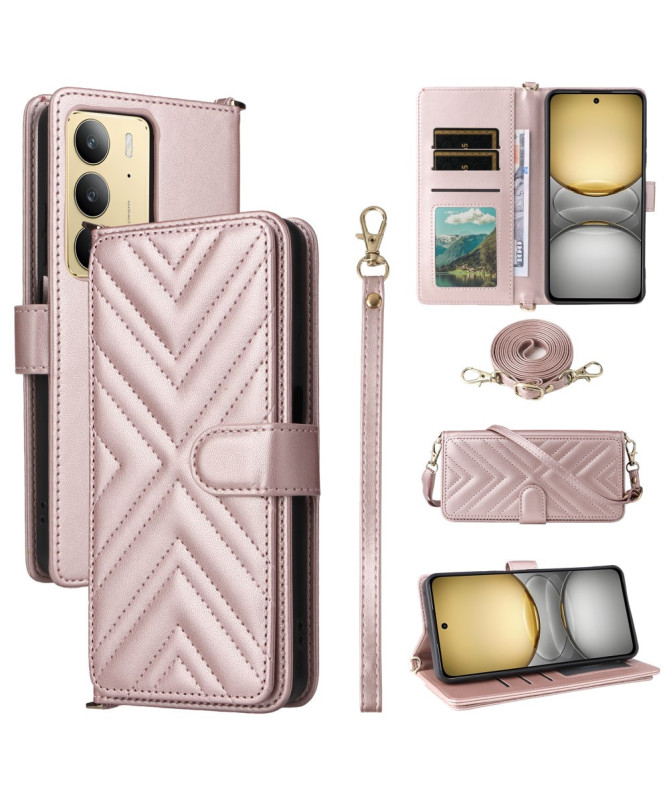 Housse Realme 14x 5G Bandoulière Matelassée