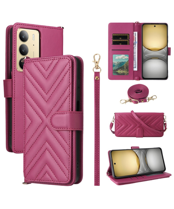 Housse Realme 14x 5G Bandoulière Matelassée