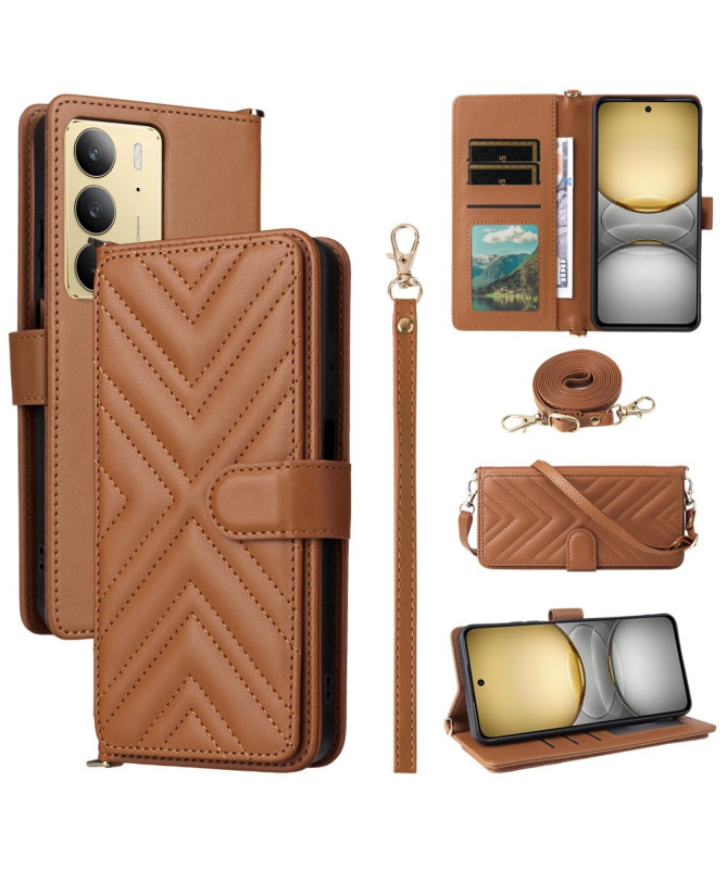 Housse Realme 14x 5G Bandoulière Matelassée