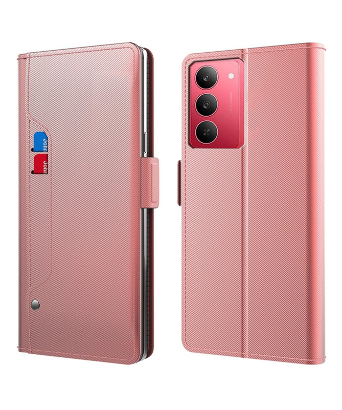 Housse Realme 14x 5G premium porte cartes avec miroir