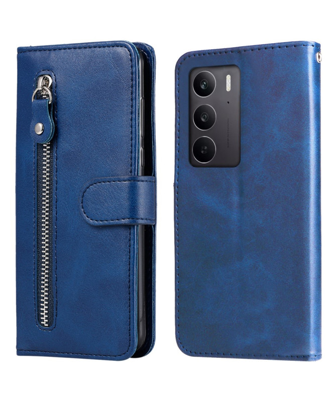 Housse Realme 14x 5G Zipper Pocket effet cuir