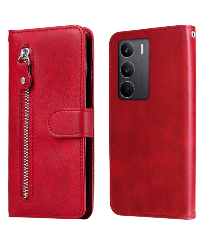 Housse Realme 14x 5G Zipper Pocket effet cuir