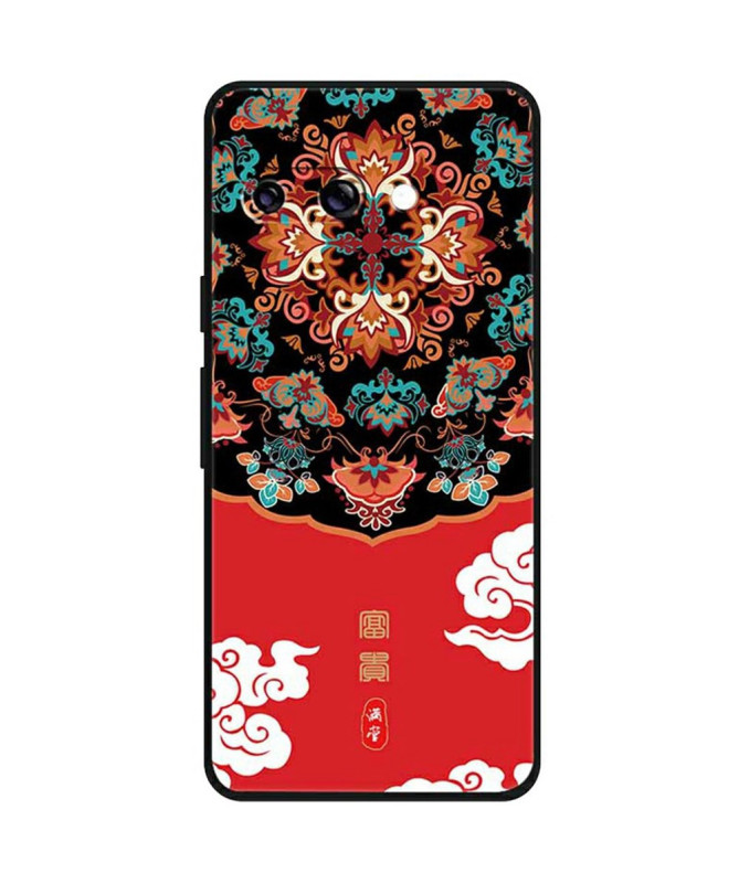 Coque Google Pixel 9a Mandala Coloré et Nuages, Inspiration Chinoise