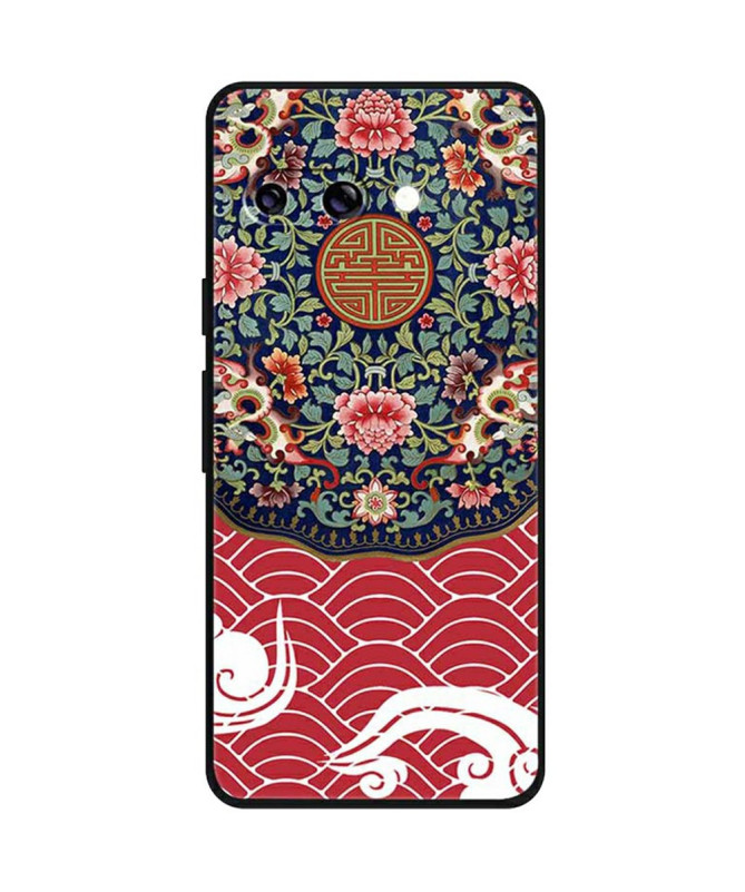 Coque Google Pixel 9a Broderie Florale et Vagues