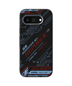 Coque Google Pixel 9a ABEEL Design Circuit Bleu et Rouge