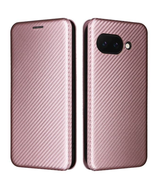 Flip Cover Google Pixel 9a design fibre de carbone