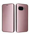 Flip Cover Google Pixel 9a design fibre de carbone