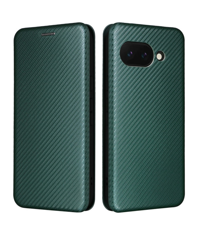 Flip Cover Google Pixel 9a design fibre de carbone