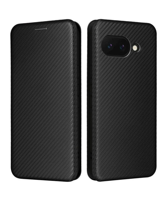 Flip Cover Google Pixel 9a design fibre de carbone