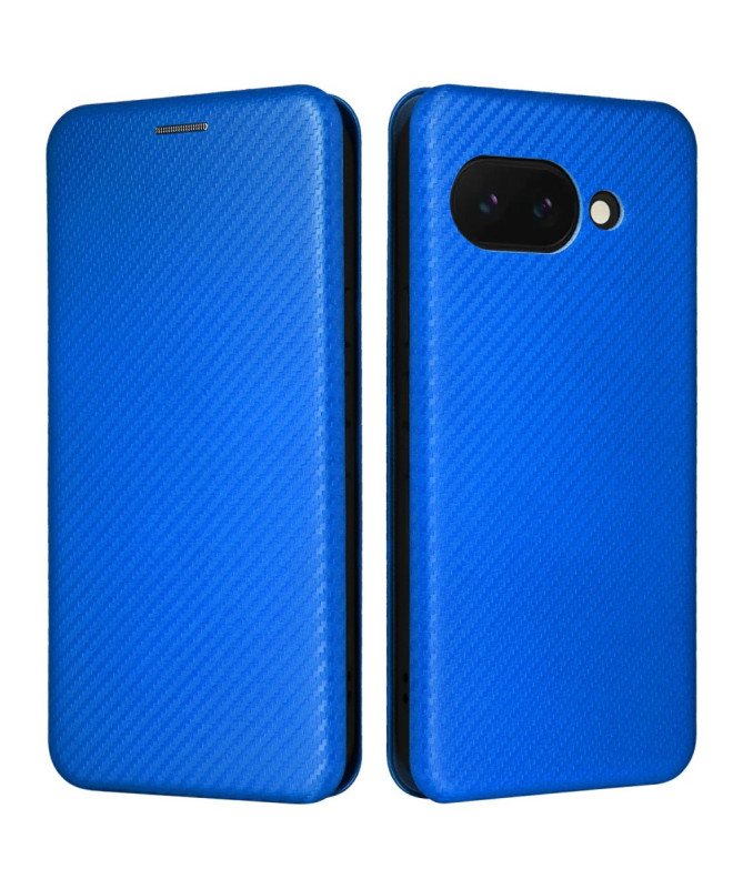 Flip Cover Google Pixel 9a design fibre de carbone
