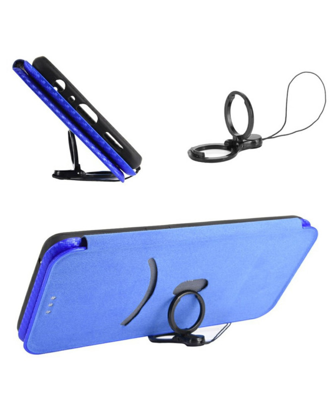 Flip Cover Google Pixel 9a design fibre de carbone