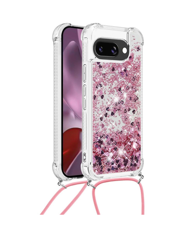 Coque Google Pixel 9a | Paillettes et Cordon
