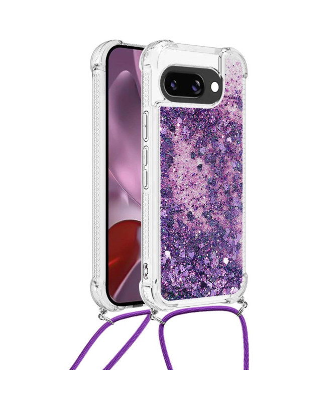 Coque Google Pixel 9a | Paillettes et Cordon