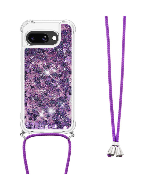 Coque Google Pixel 9a | Paillettes et Cordon