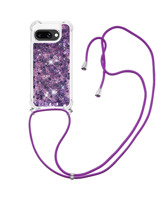 Coque Google Pixel 9a | Paillettes et Cordon