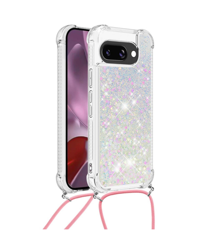 Coque Google Pixel 9a | Paillettes et Cordon