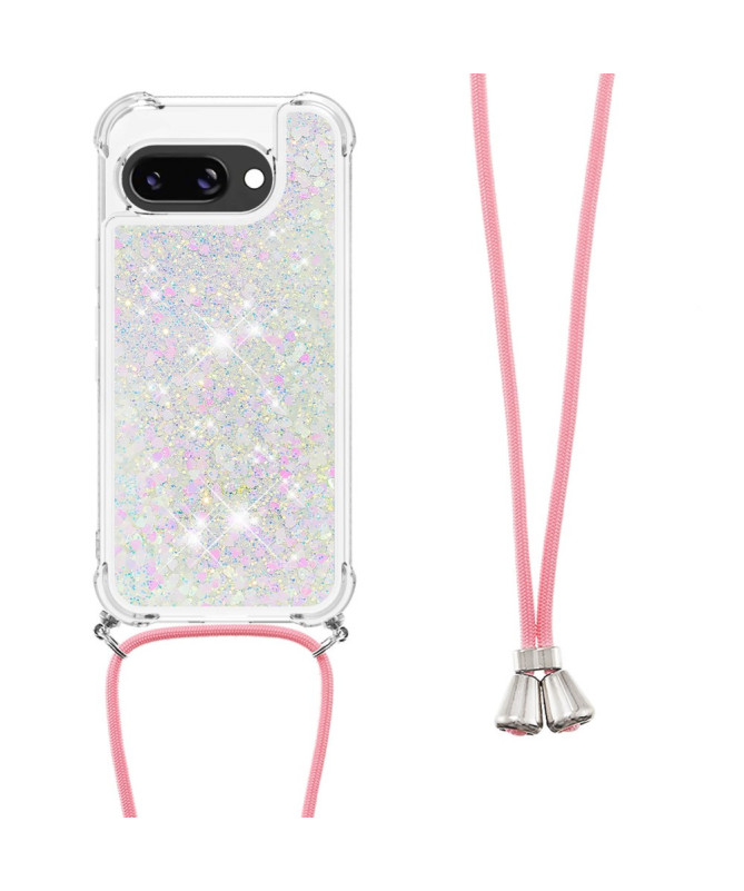 Coque Google Pixel 9a | Paillettes et Cordon