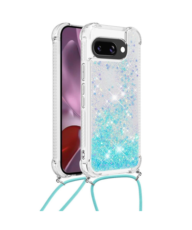 Coque Google Pixel 9a | Paillettes et Cordon
