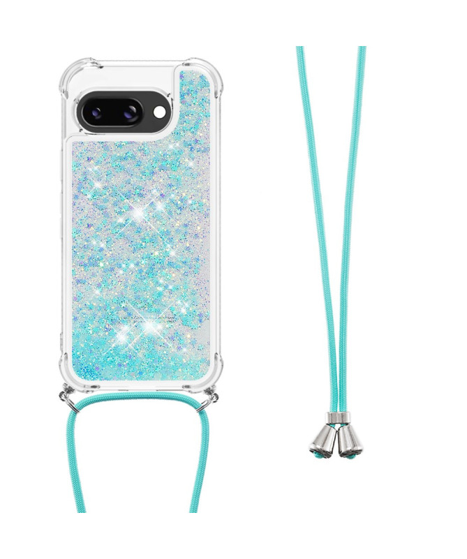Coque Google Pixel 9a | Paillettes et Cordon