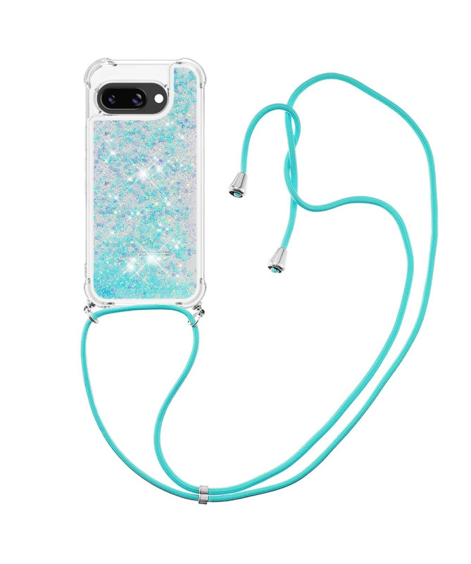 Coque Google Pixel 9a | Paillettes et Cordon