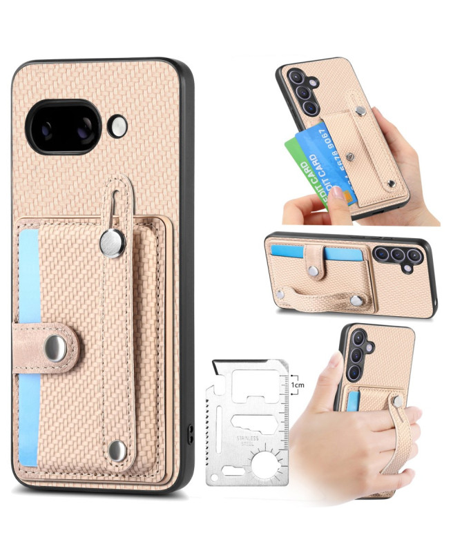 Coque Google Pixel 9a avec Porte-Carte et Anse Support Main