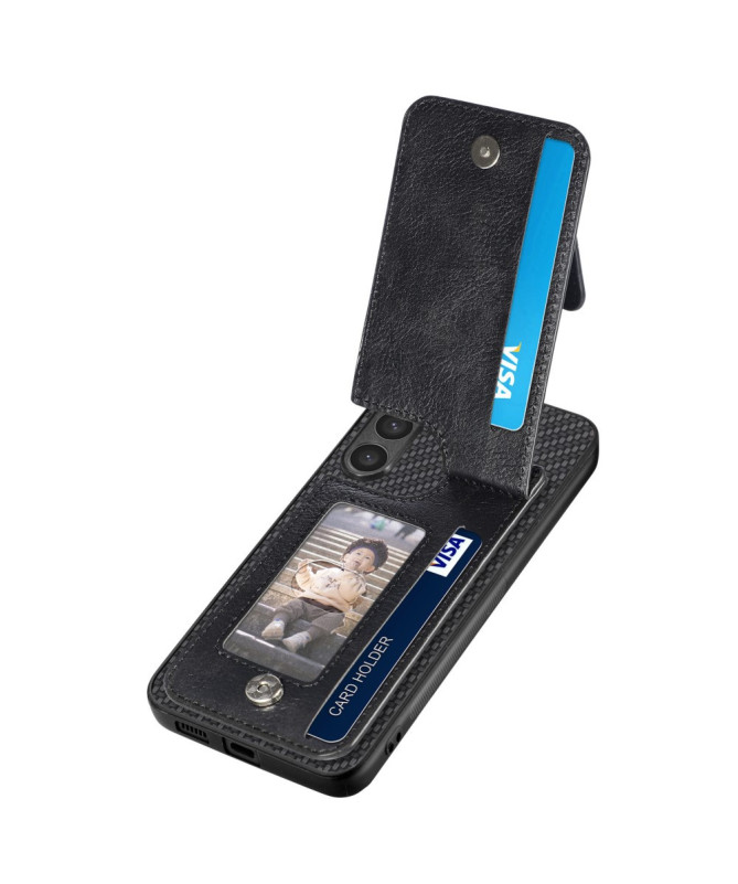 Coque Google Pixel 9a avec Porte-Carte Zippée et Support Intégré