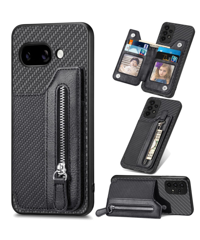Coque Google Pixel 9a Portefeuille Zippé et Support