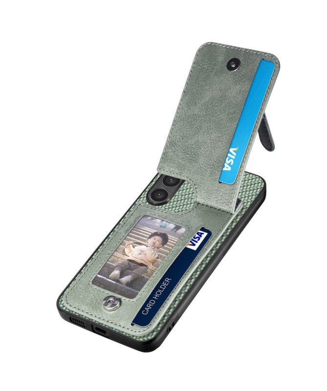 Coque Google Pixel 9a avec Porte-Carte Zippée et Support Intégré