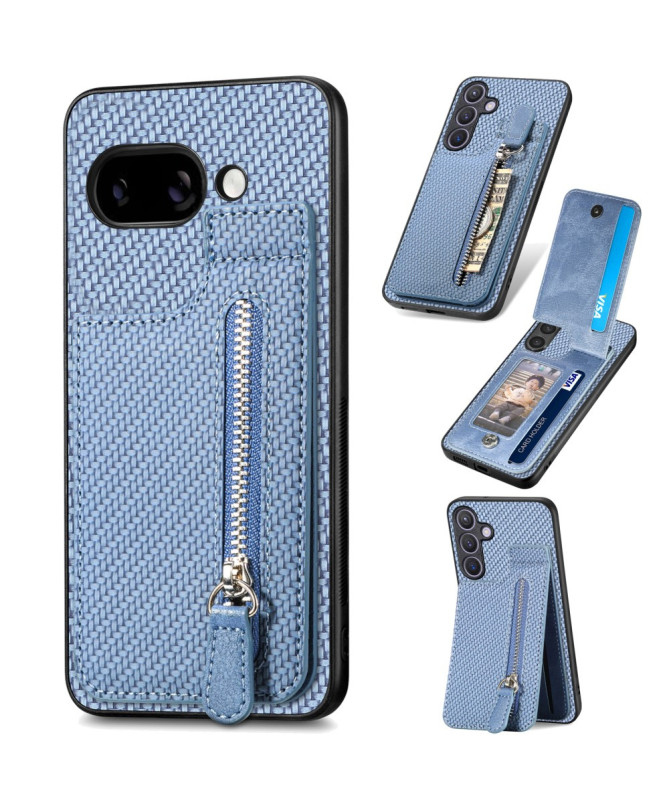 Coque Google Pixel 9a avec Porte-Carte Zippée et Support Intégré