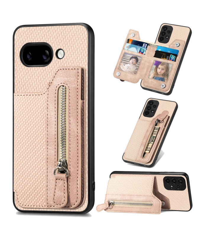Coque Google Pixel 9a Portefeuille Zippé et Support