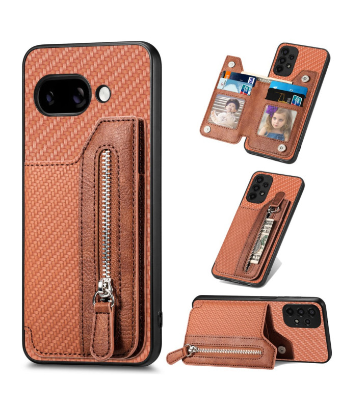 Coque Google Pixel 9a Portefeuille Zippé et Support
