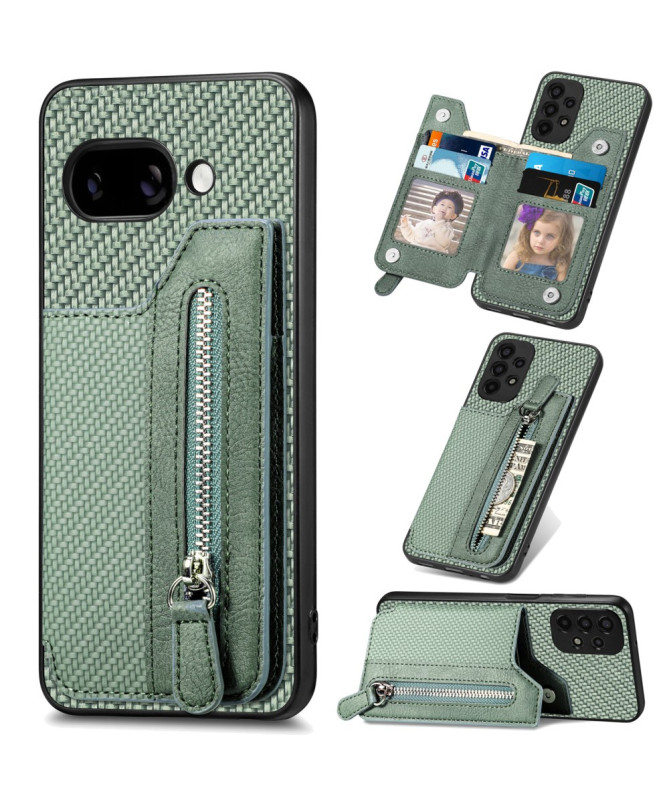 Coque Google Pixel 9a Portefeuille Zippé et Support