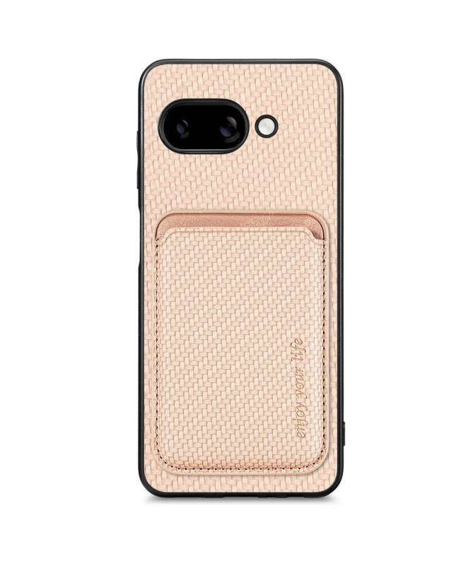 Coque Google Pixel 9a Fibre de Carbone Porte-cartes détachable