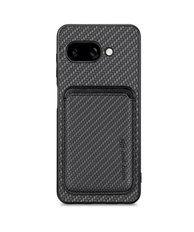 Coque Google Pixel 9a Fibre de Carbone Porte-cartes détachable