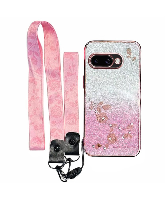 Coque Google Pixel 9a Glamour Glitz avec Sangle