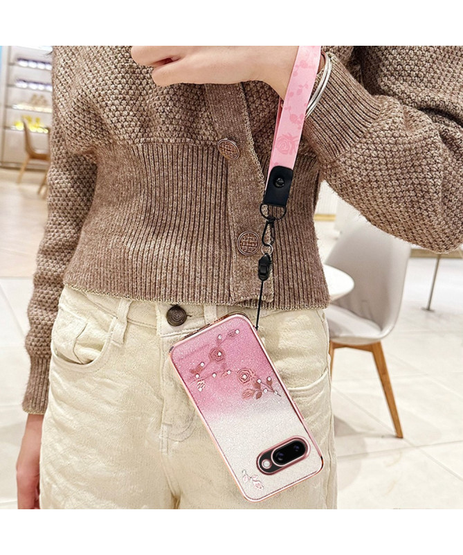 Coque Google Pixel 9a Glamour Glitz avec Sangle