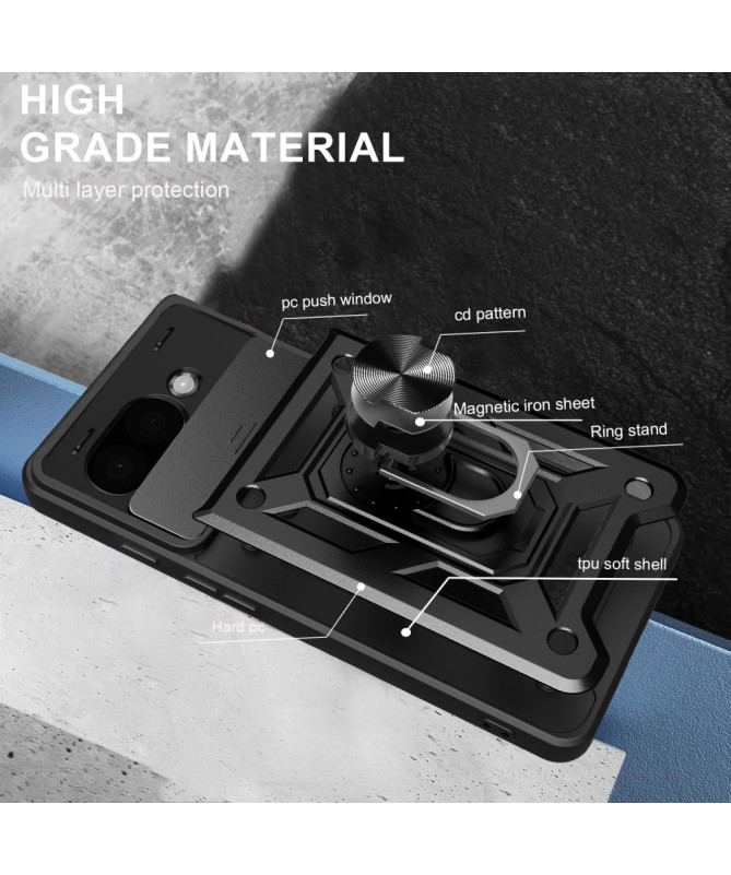 Coque Google Pixel 9a Hybride Fonction Support et Cache Objectif
