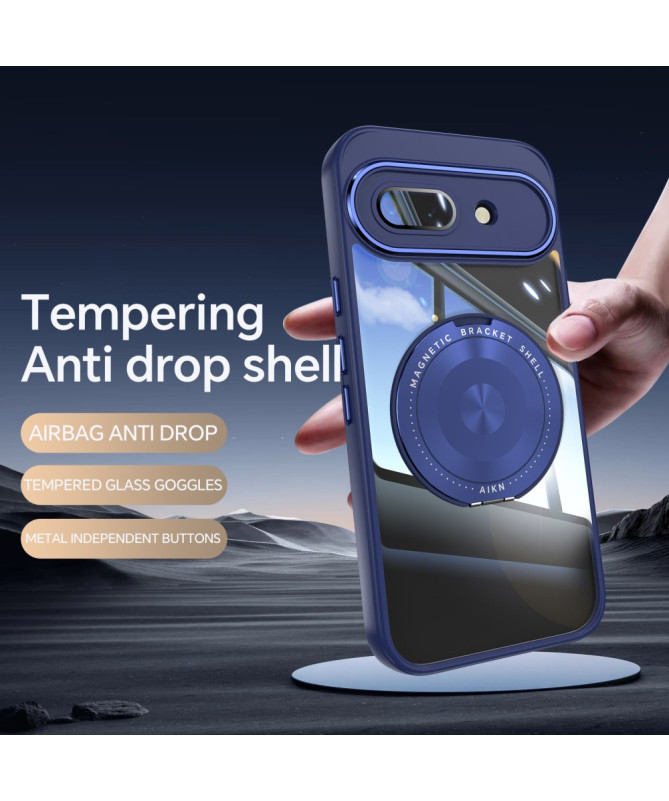 Coque Google Pixel 9a Anneau 360 dégrés Transparent Renforcée