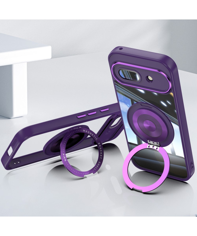 Coque Google Pixel 9a Anneau 360 dégrés Transparent Renforcée