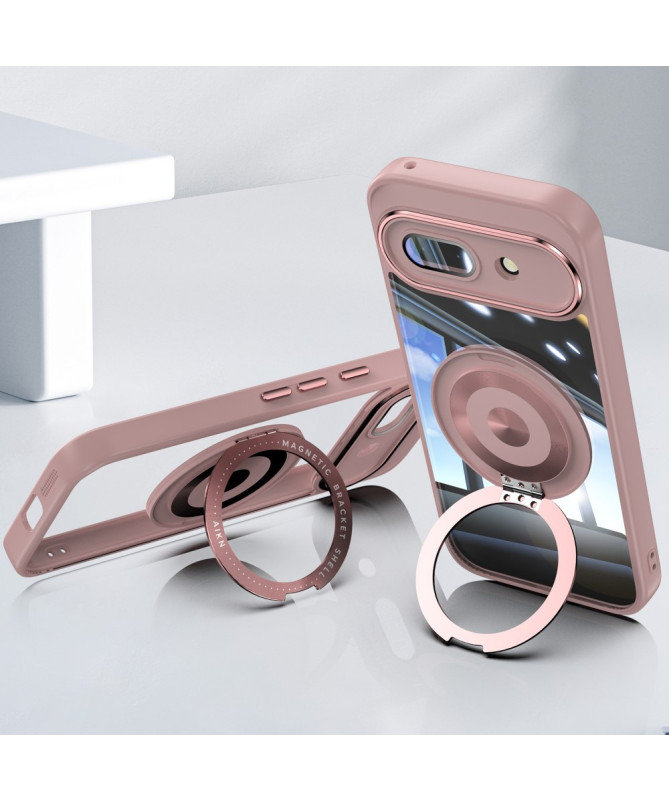 Coque Google Pixel 9a Anneau 360 dégrés Transparent Renforcée