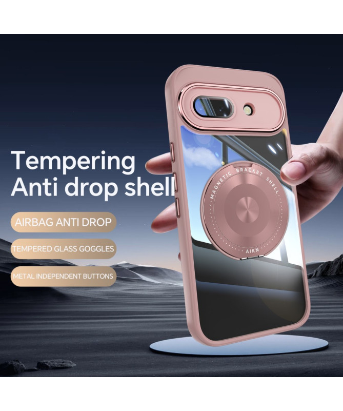 Coque Google Pixel 9a Anneau 360 dégrés Transparent Renforcée