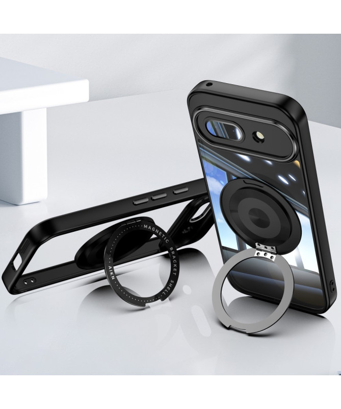 Coque Google Pixel 9a Anneau 360 dégrés Transparent Renforcée