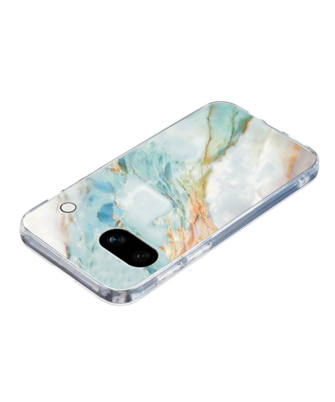 Coque Google Pixel 9a | Marbrée Bleu Vert