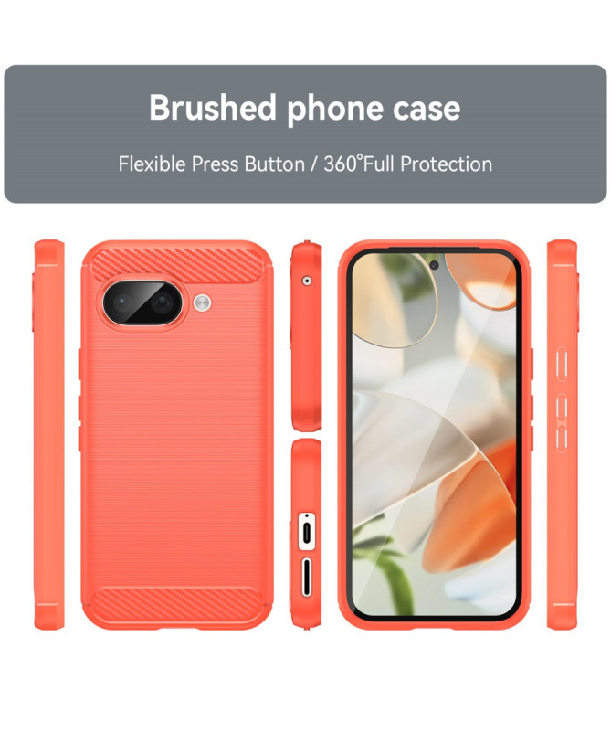 Coque Google Pixel 9a flexible effet brossé