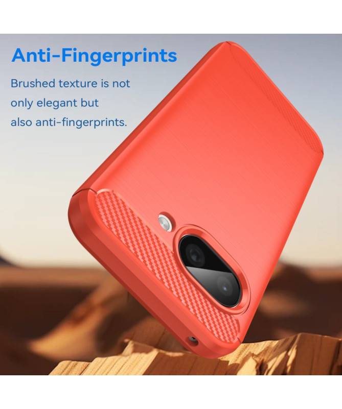 Coque Google Pixel 9a flexible effet brossé