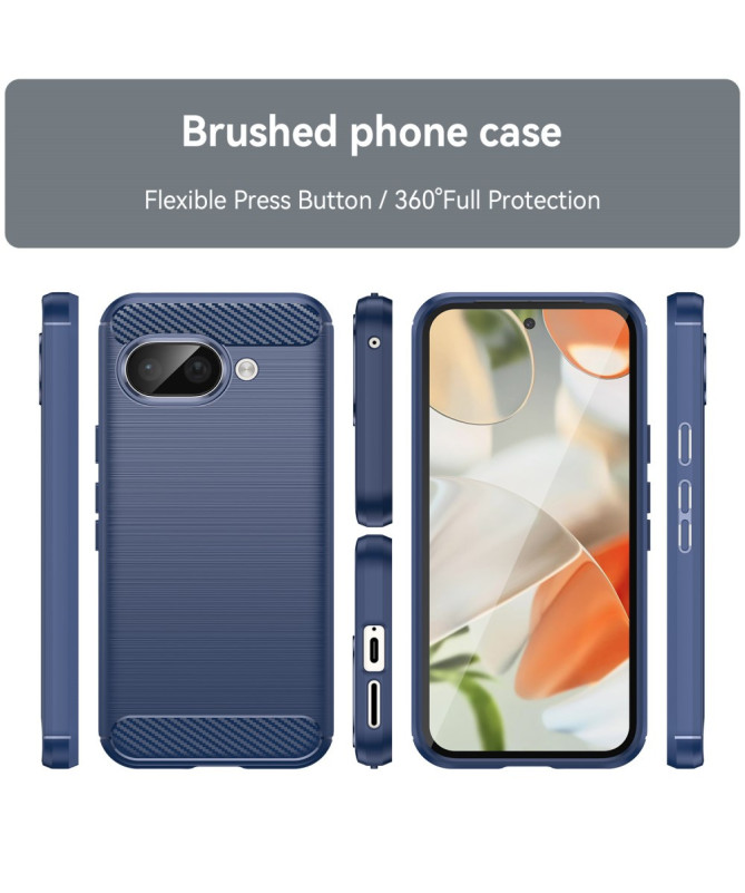 Coque Google Pixel 9a flexible effet brossé