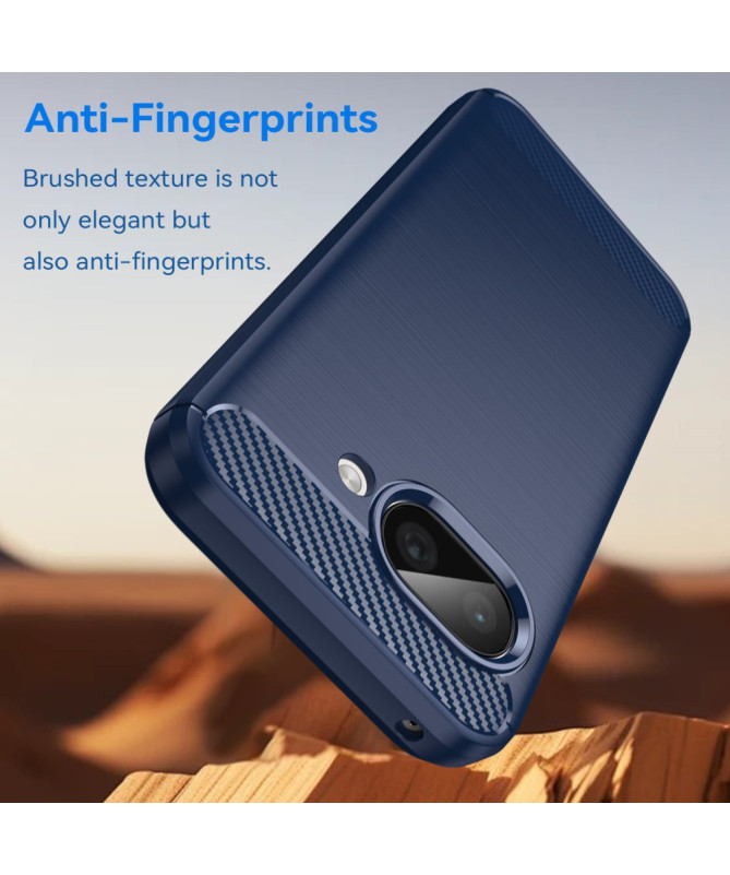 Coque Google Pixel 9a flexible effet brossé